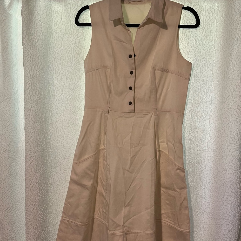 Calvin Klein White Sleeveless Midi Sundress